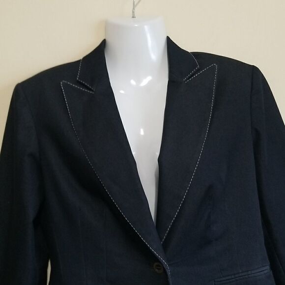 Isabel & Nina Charcoal Gray Blazer Sz 6 - Picture 6 of 11
